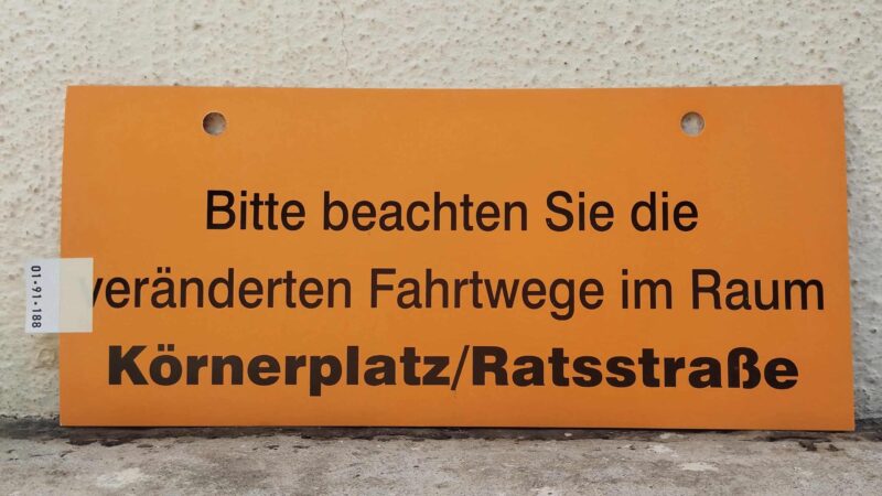 Bitte beachten Sie die ver­än­derten Fahrtwege im Raum Körnerplatz/​Ratsstraße