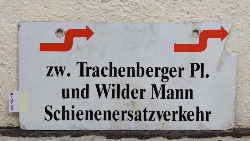 zw. Tra­chen­berger Pl. und Wilder Mann Schie­nen­er­satz­ver­kehr