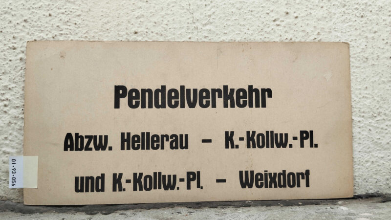 Pen­del­ver­kehr Abzw. Hellerau – K.-Kollwitz-Pl. und K.-Kollwitz-Pl. – Weixdorf
