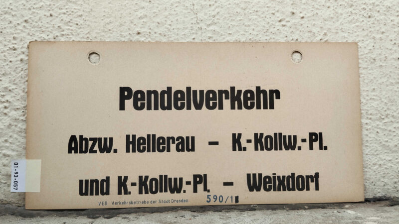 Pen­del­ver­kehr Abzw. Hellerau – K.-Kollwitz-Pl. und K.-Kollwitz-Pl. – Weixdorf