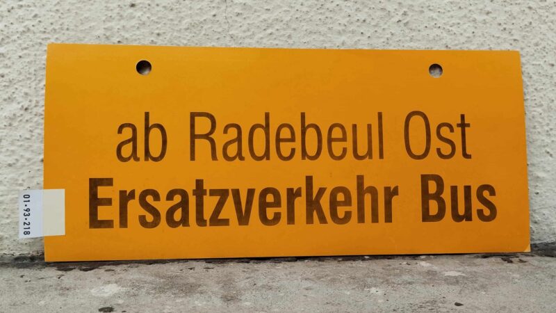 ab Radebeul Ost Ersatz­ver­kehr Bus