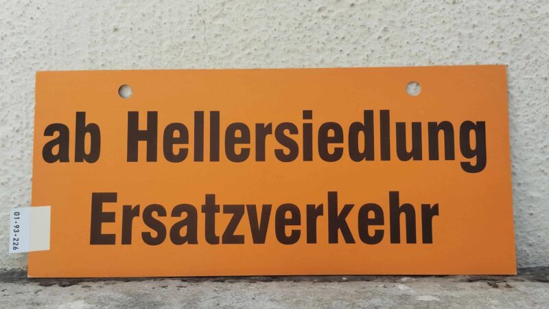 ab Hel­ler­sied­lung Ersatz­ver­kehr