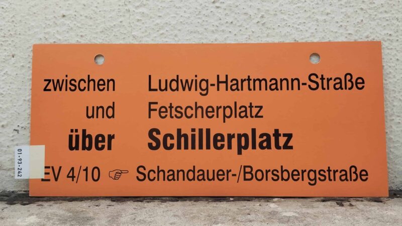 zwischen Ludwig-Hartmann-Straße und Fet­scher­platz über Schil­ler­platz EV 4/​10 [Zei­ge­finger] Schand­auer-/Borsberg­straße