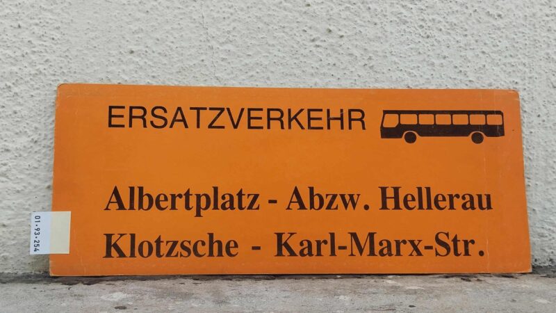 ERSATZVERKEHR [Bus neu] Albert­platz – Abzw. Hellerau Klotzsche – Karl-Marx-Str.