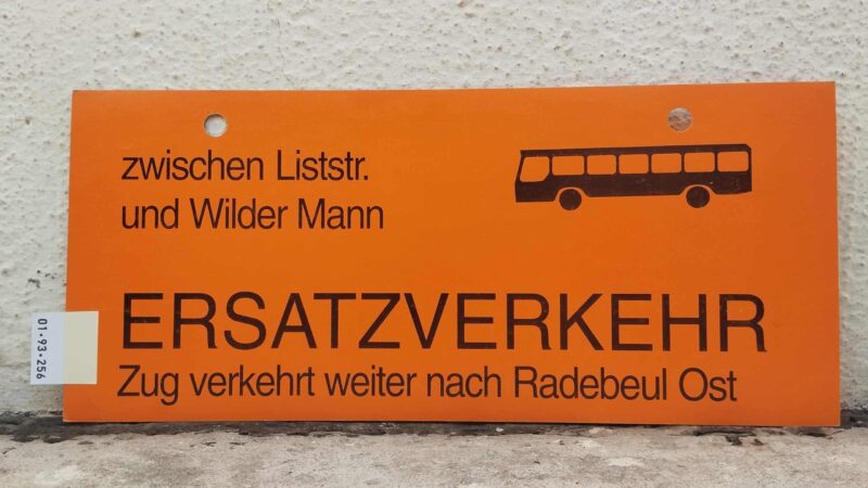 zwischen Liststr. und Wilder Mann [BUS neu] ERSATZVERKEHR Zug verkehrt weiter nach Radebeul Ost
