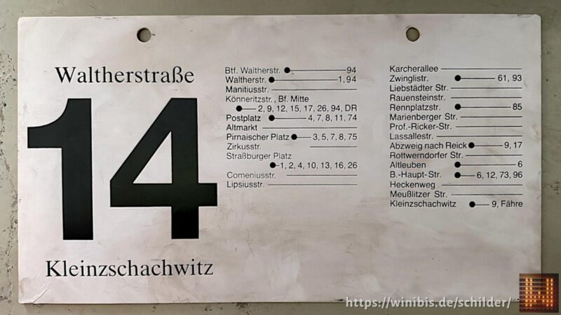 14 Walt­her­straße – Klein- zschach­witz