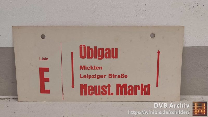 Linie E Übigau – Neust. Markt