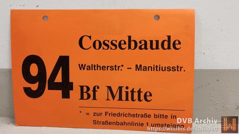 94 Cos­se­baude – Bf Mitte