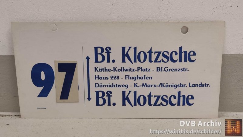97 Bf. Klotzsche – Bf. Klotzsche