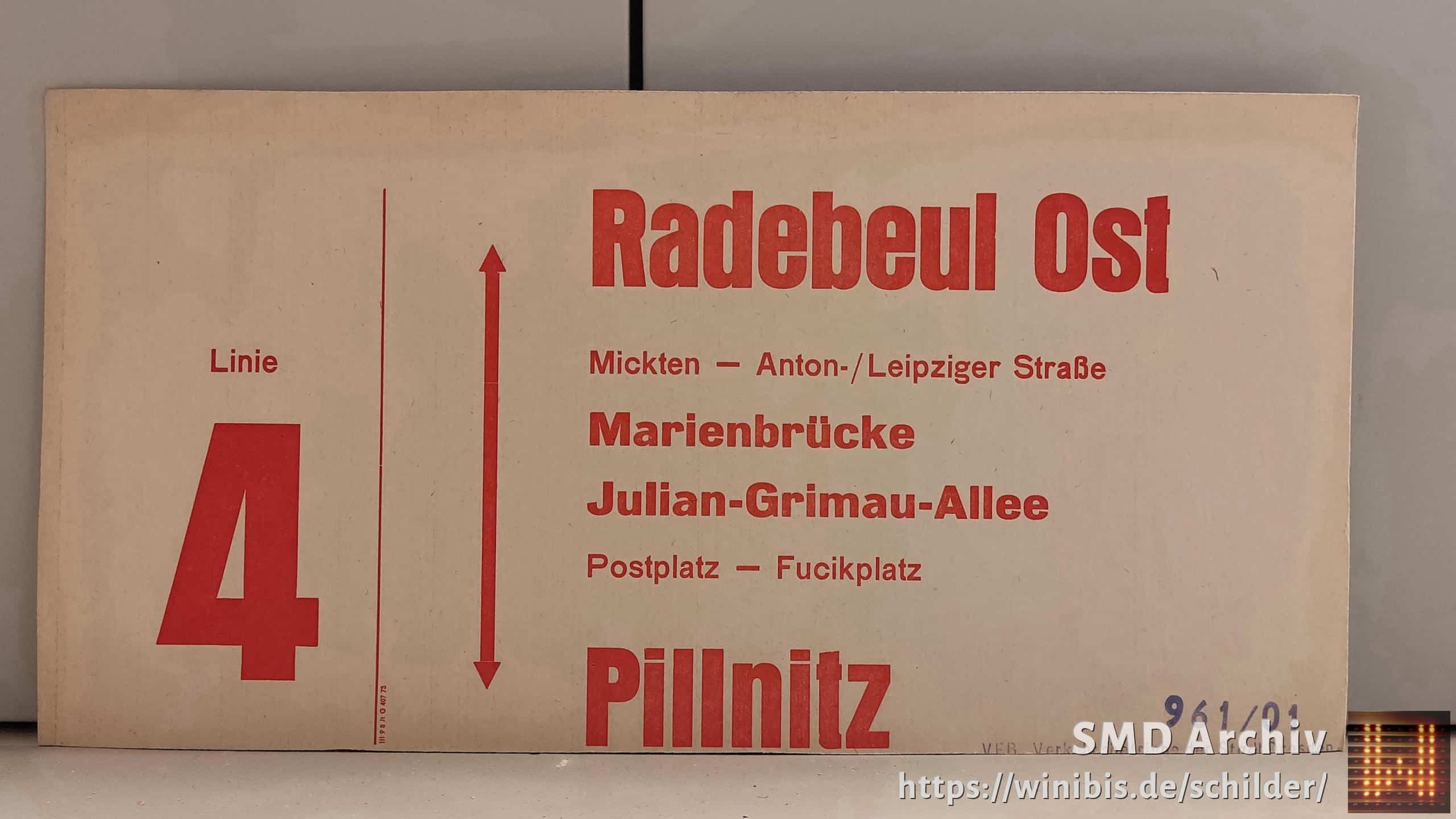 Linie 4 Radebeul Ost – Pillnitz