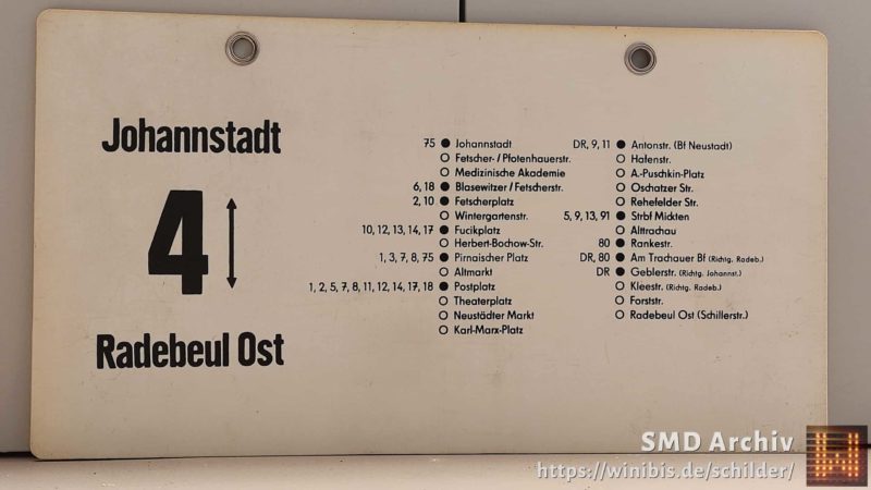 4 Johann­stadt – Radebeul Ost