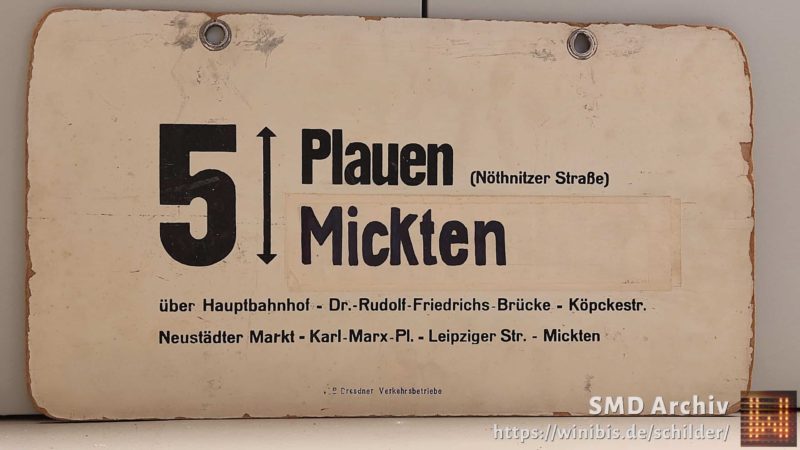 5 Plauen (Nöth­nitzer Straße) – Mickten