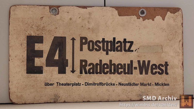 E4 Postplatz/​ – Radebeul-West