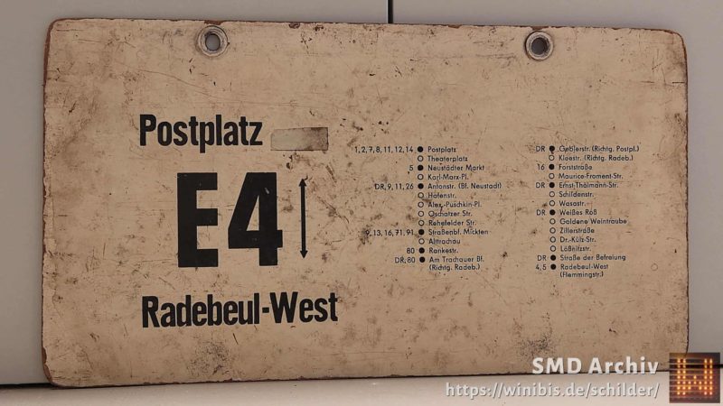 E4 Postplatz/​ – Radebeul-West