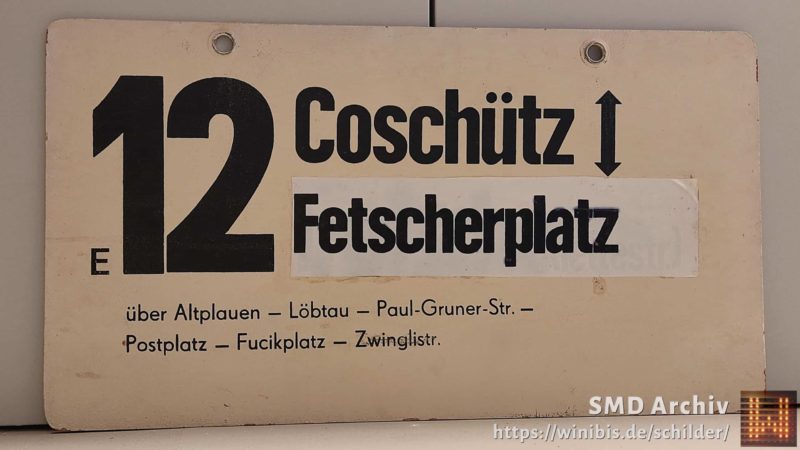 E12 Coschütz – Fet­scher­platz