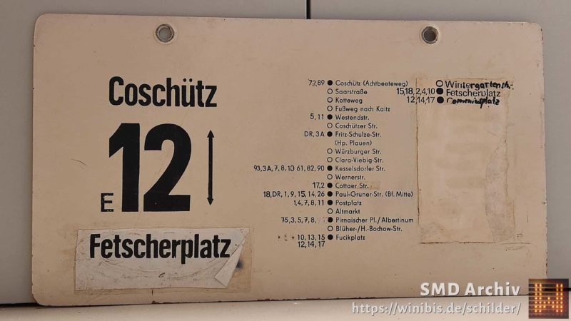 E12 Coschütz – Fet­scher­platz