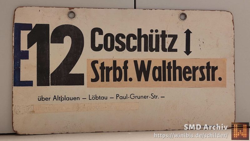 E12 Coschütz – Strbf. Walt­herstr.