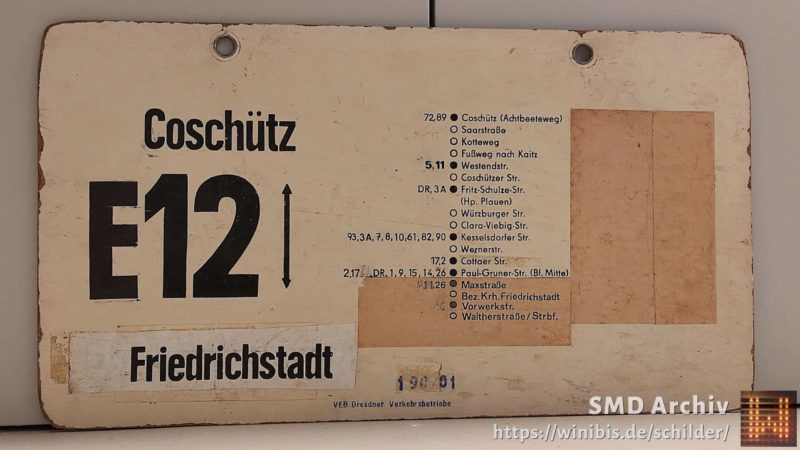 E12 Coschütz – Strbf. Walt­herstr.
