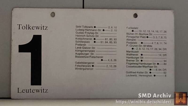 1 Tolkewitz – Leutewitz 1 Tolkewitz – Leutewitz