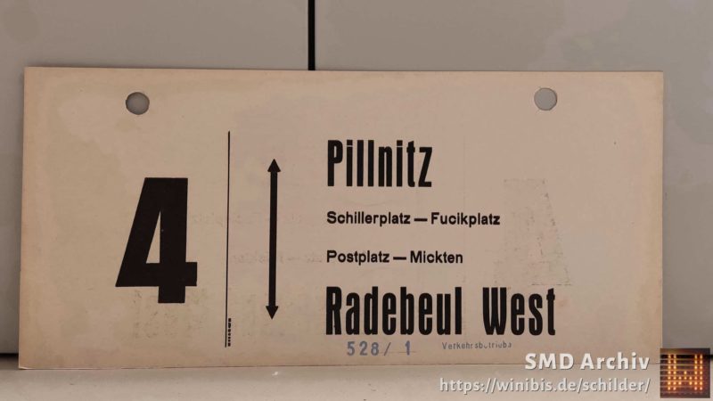 4 Pillnitz – Radebeul West