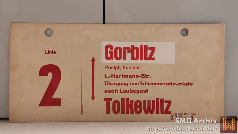 Linie 2 Gorbitz – Tolkewitz