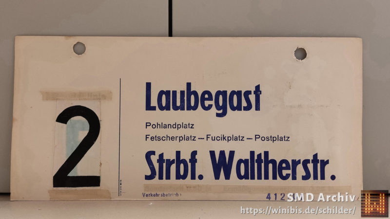 2 Laubegast – Strbf. Walt­herstr.