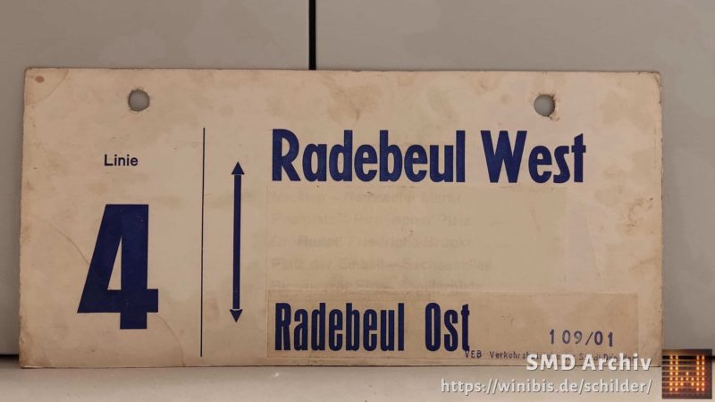 Linie 4 Radebeul West – Radebeul Ost