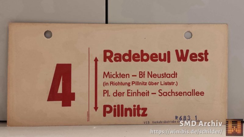 4 Radebeul West – Pillnitz