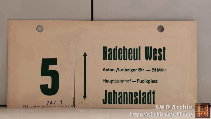 5 Radebeul West – Johann­stadt