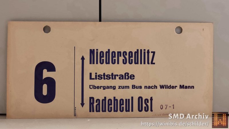 6 Nie­der­sedlitz – Radebeul Ost
