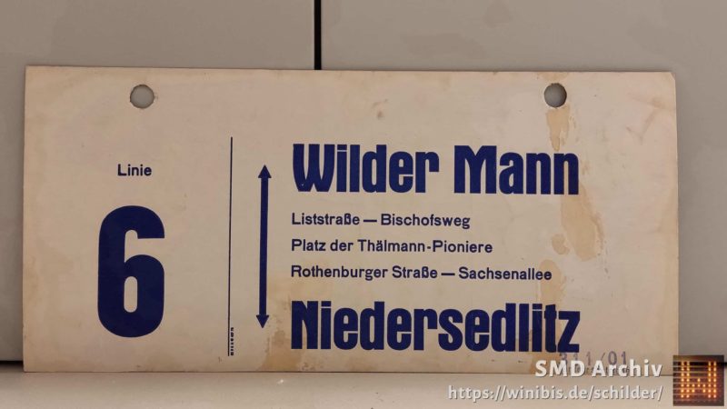 Linie 6 Wilder Mann – Nie­der­sedlitz