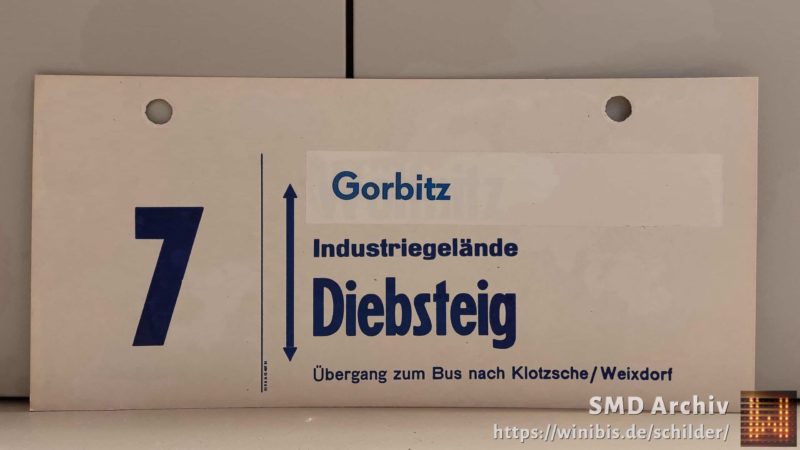 7 Gorbitz – Diebsteig Übergang zum Bus nach Klotzsche/​Weixdorf
