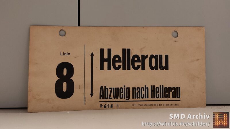 Linie 8 Hellerau – Abzweig nach Hellerau Linie 8 Hellerau – Abzweig nach Hellerau