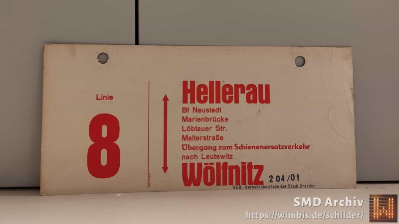 Linie 8 Hellerau – Wölfnitz Linie 8 Hellerau – Wölfnitz