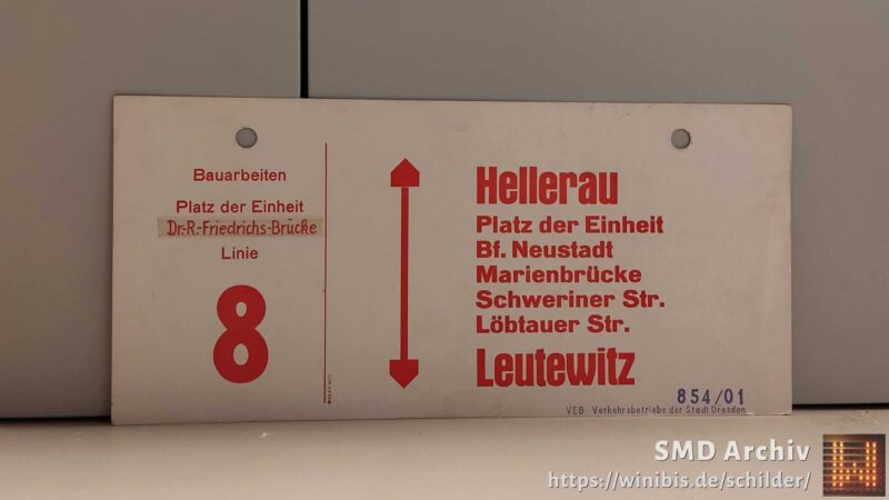 Bauarbeiten Platz der Einheit Dr.-R.-Friedrichs-Brücke Linie 8 Hellerau – Leutewitz Bauarbeiten Platz der Einheit Dr.-R.-Friedrichs-Brücke Linie 8 Hellerau – Leutewitz