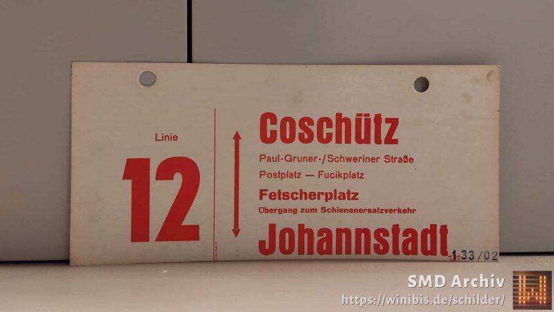 Linie 12 Coschütz – Johann­stadt