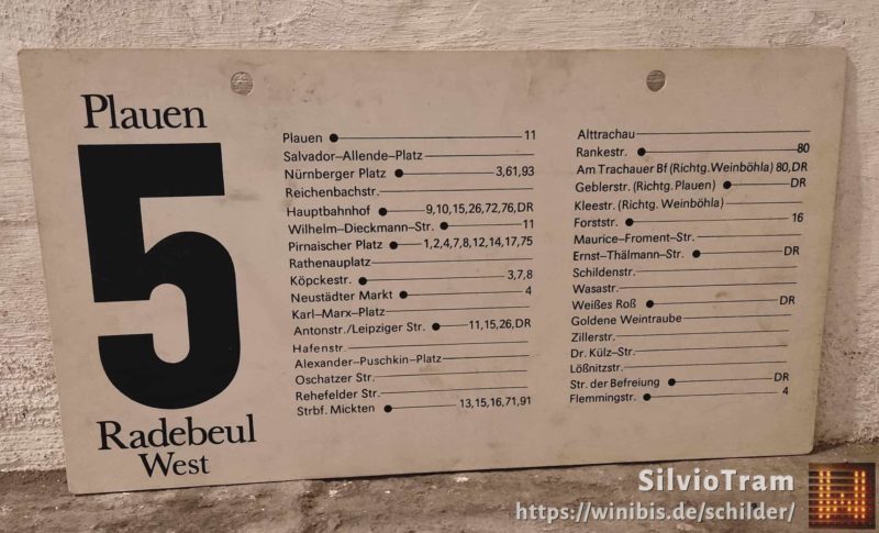 5 Plauen – Radebeul West