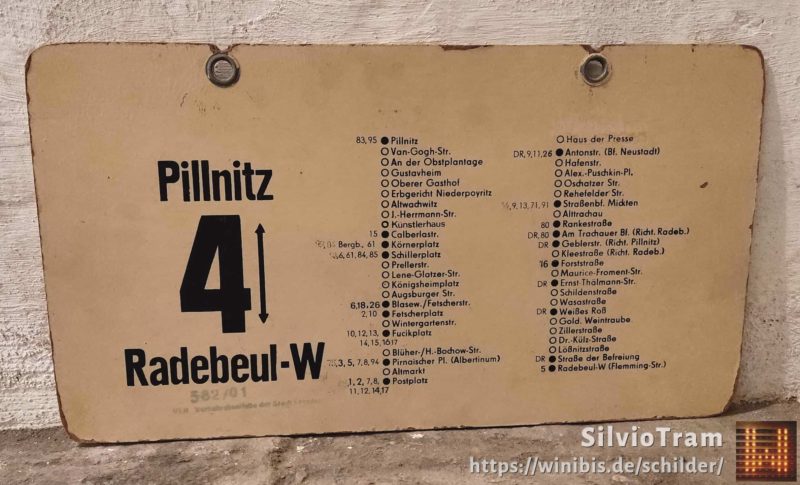 4 Pillnitz – Radebeul‑W. 4 Pillnitz – Radebeul‑W.