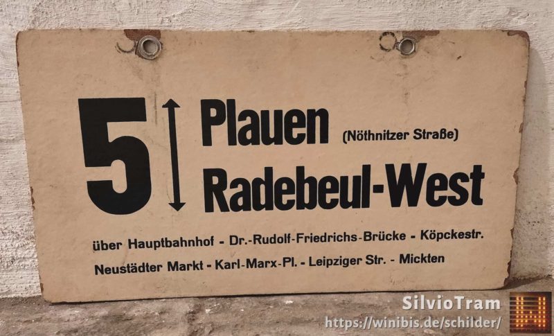 5 Plauen (Nöth­nitzer Straße) – Radebeul-West