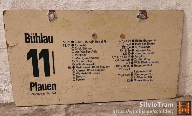 11 Bühlau – Plauen (Nöth­nitzer Straße)